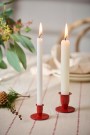 Rød lysestake Hygge i metall, til kertelys thumbnail