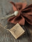 Jute Engel oppheng, terracotta  thumbnail