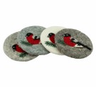 Dompap glassbrikker, tovet ull 4-pk thumbnail