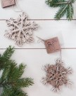 Jute Snøfnugg/stjerne oppheng, offwhite thumbnail
