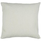 Putetrekk natur m/lyseblå striper, bomull og lin thumbnail