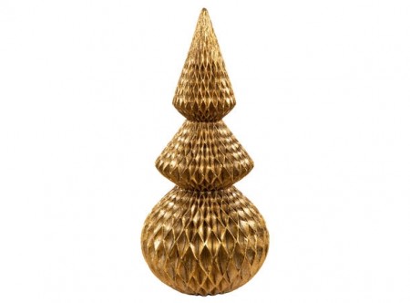 Juletre pyramide/spyd gull 24 cm