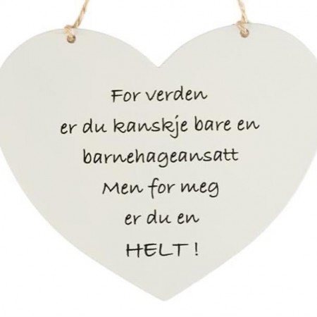 Hjerteskilt barnehageansatt