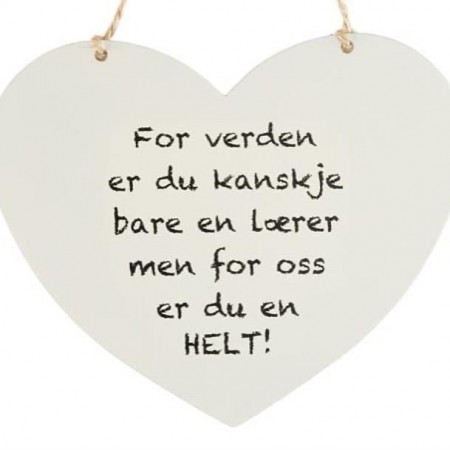 Hjerteskilt lærer