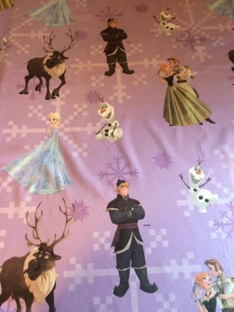 Fast bomull, Frost lilla, 1 meter
