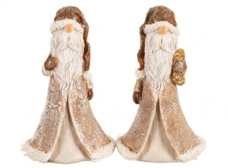 Nisse beige/brun stående med krans