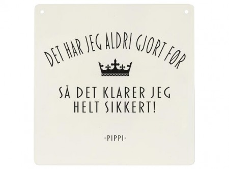 Skilt firkantet lite, 
