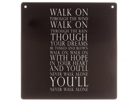 YNWA Skilt firkantet lite, You never walk alone