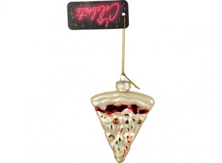 Pizza juletrepynt i glass