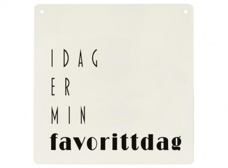Skilt firkantet lite, 