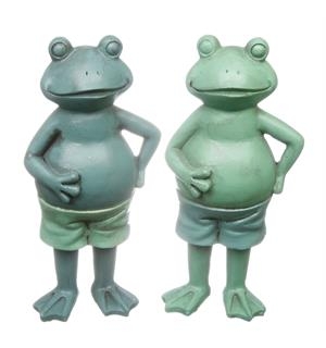 Frosk grønn m/shorts, 14,5 cm 2 ass.