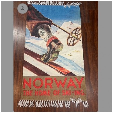 Ski Norway matte/løper/veggteppe, 70x150 cm