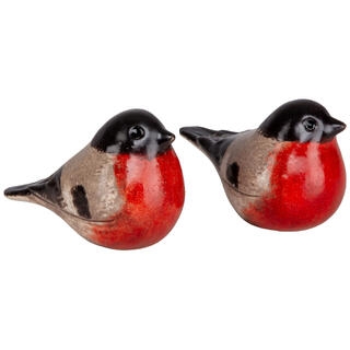 Dompap figur keramikk 9,5x7 cm
