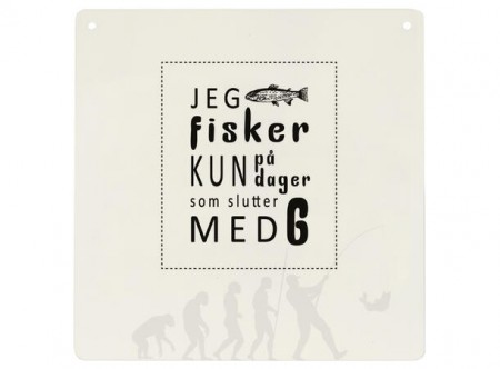 Skilt firkantet - Fiske 