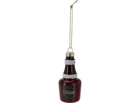 Cognac juletrepynt, i glass