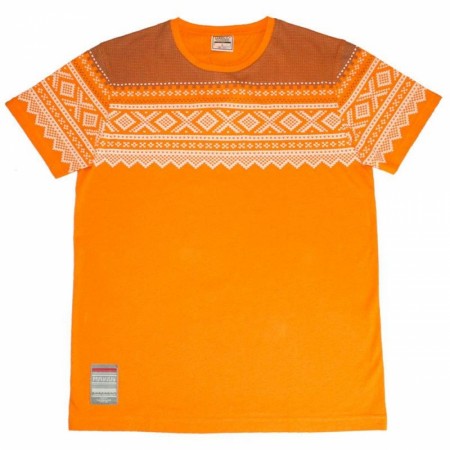 T-skjorte med Mariusmønster, oransje