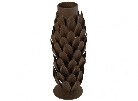 Kongle lysestake rust metall, 12 cm